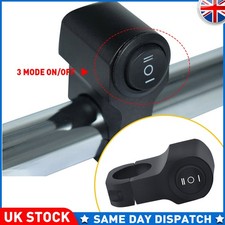 1X Motorcycle 7/8" Handlebar Headlight Fog Spot Light ON OFF Switch Waterproof