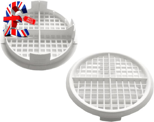 White plastic 70mm round - x,