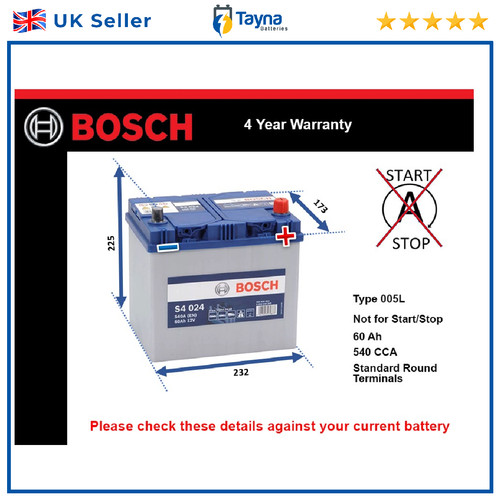 Car battery s4024 bosch - s4024, 005l