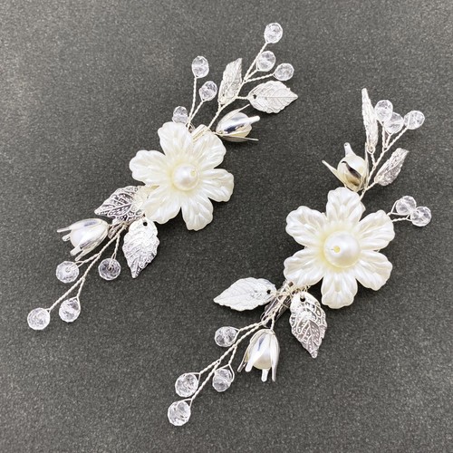 Prettylife pearls flower hair - pearls,