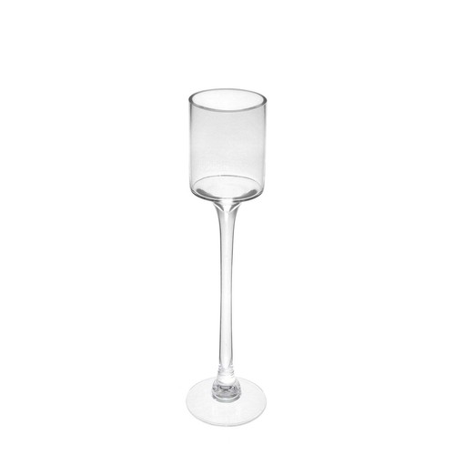 Clear tall stem candle holder - stem,