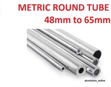 ALUMINIUM ROUND TUBE METRIC 48mm 50mm 55mm 60mm 65mm 70mm