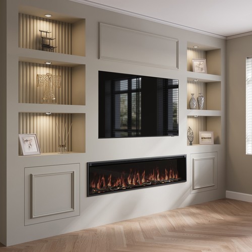 Black slimline inset - inset, electric