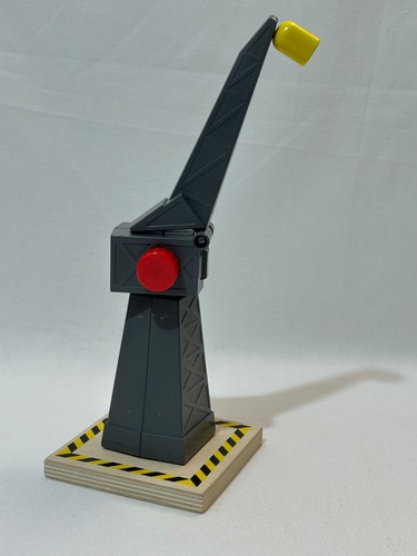 Crane for wooden train - wooden, tracks
