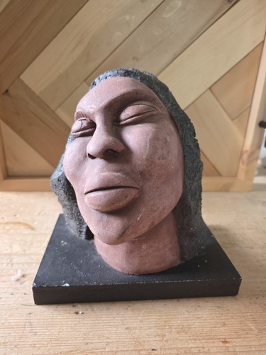 Terracotta bust stand - bust, stand,