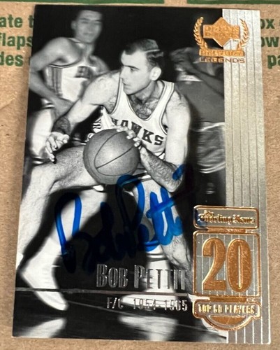 Bob pettit signed autographed - bob,