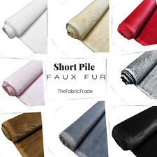 SHORT PILE Plush Faux Fur Fabric Soft Luxury Animal Material 150cm Wide