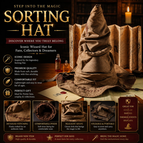 Wizard sorting hat - sorting, witch