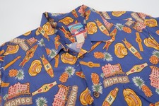 Joe Kealoha's Reyn Spooner Mens Large Hawaiian Shirt Mambo Havana Cuban Cigar
