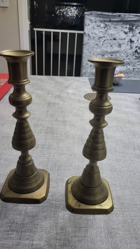 Pair antique georgian brass - of,