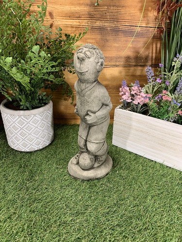 Stone garden footballer gift - stone,