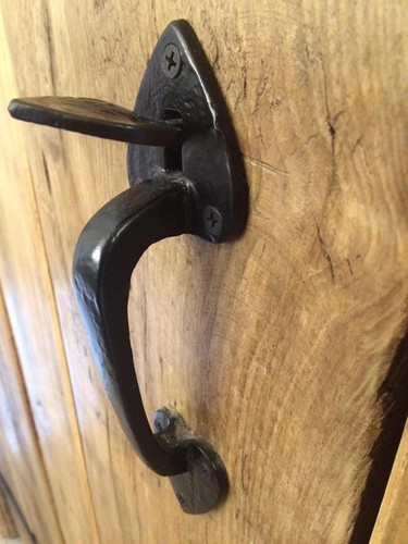 Black cast iron ironmongery - black,