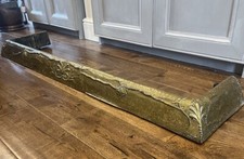 Art Nouveau Antique Vintage Brass Fireplace Fire Fender Fire Surround Fire Guard