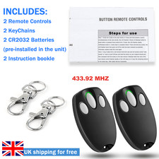 2-PACK Remotes for Chamberlain LiftMaster 84335E 94335E LM600 LM1000 Garage Door