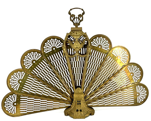 Mcm brass peacock fan - mcm,