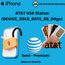 USA AT&T Unlock Service  All Model Status: (DEVICE SOLD DATE 60 DAYS) 80% Sucess