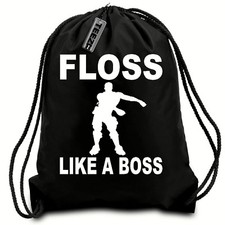 Floss Like A Boss Drawstring bag, Gym bag,Swimming bag,Water resistant