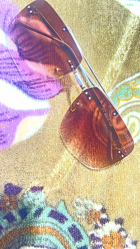 Gucci sunglasses gold brown - gucci,