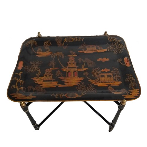 Tole chinoiserie butlers tray - chinoiserie,