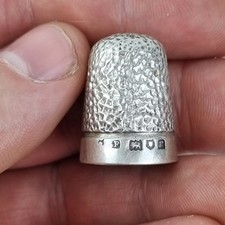 Antique Solid Silver Thimble London 1902 James Fenton