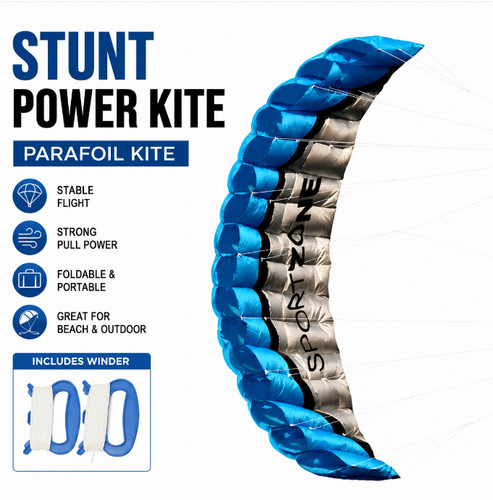 Foldable power kite - foldable,