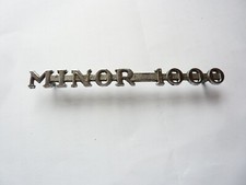Morris Minor 1000 bonnet side badge. VGC.