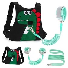 Toddler Leash-Baby Walking Safty Harness and Child Anti Lost Wrist Link BLACK