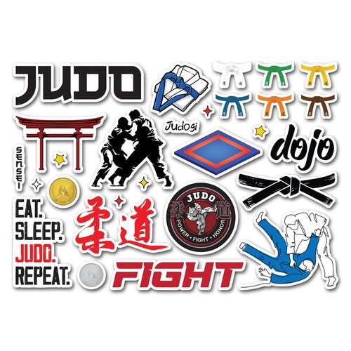 Sticker sheet judo vinyl - judo,