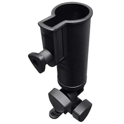 Disc golf cart umbrella holder - disc,