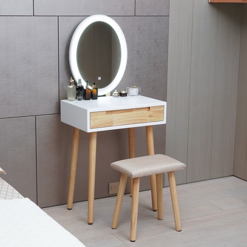 White dressing table stool - stool, set