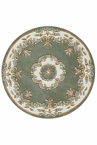 Green cream round - cream, moon