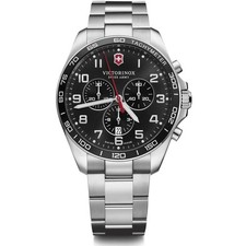 New Victorinox Swiss Army Fieldforce Classic Chrono Black Men's Watch 241899