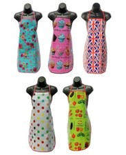 Ladies Wipe Clean Waterproof PVC Aprons Chefs Kitchen Vintage Women BBQ Catering