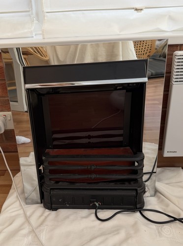 Electric fire chrome - fire, black