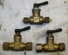 3 brass in-line gas air fuel