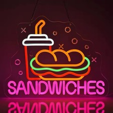 Sandwich neon sign led - neon,