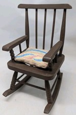 Hand Made Wood Doll Rocking