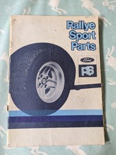 FORD RS RALLYE SPORT Car Parts Catalogue c1980 RS2000 RS1800 Fiesta CAPRI Escort