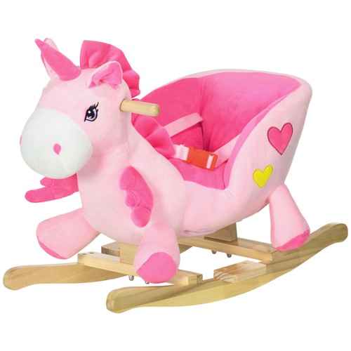 Homcom rocking horse plush - homcom,