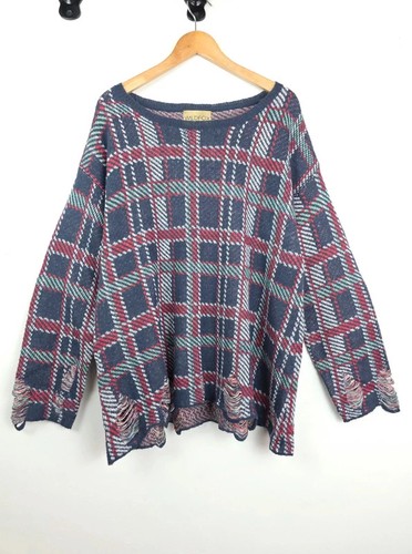 Wildfox distressed plaid knit - plaid,