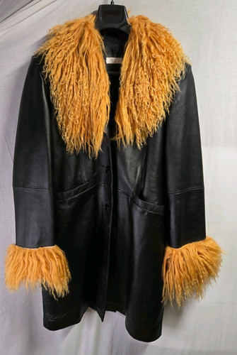 Vintage black real - real, leather