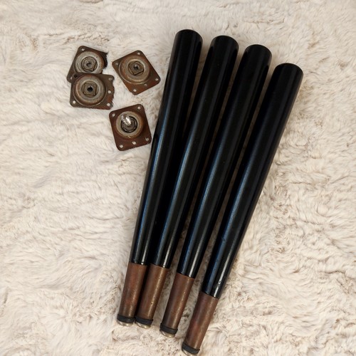 Vintage black tapered wood - vintage,
