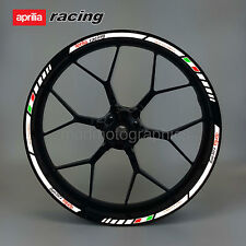 aprilia Racing reflective motorcycle wheel decals rim stickers stripes RSV tuono