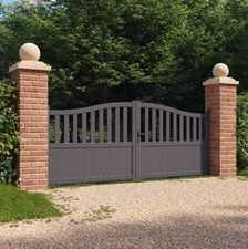 BillyOh Ward Aluminium Garden Gate Half Slatted Design Secure Lockable Gates