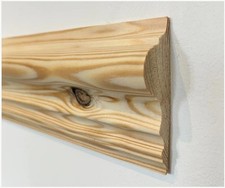 DADO RAIL DECORATIVE MOULDING TRADITIONAL STYLE PINE WOOD 1m x 63mm x 25mm