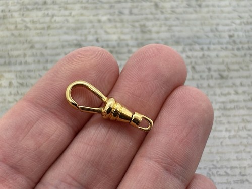 Gold plated dog clip - dog, swivel