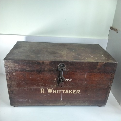 Wooden tool chest vintage - tool, &