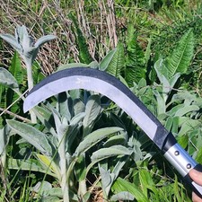 22" Garden Scythe Sickle Weed Nettle Bramble Bush Wacker Hand Held Heavy Duty