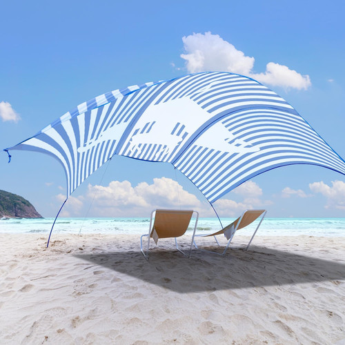 Beach wind powered shade - beach, wind-powered