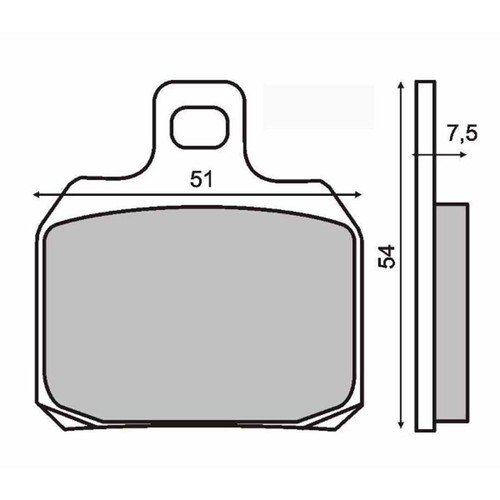 Pair sintered brake pads - sintered,